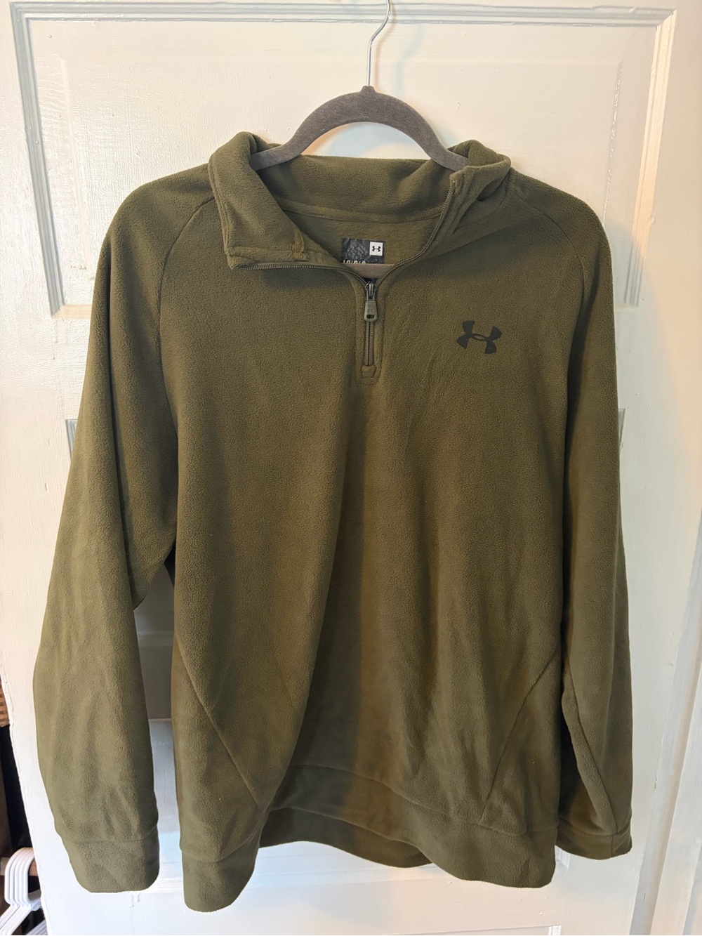 Under Armour Olive Green Men's Half-Zip Fleece Pullover
